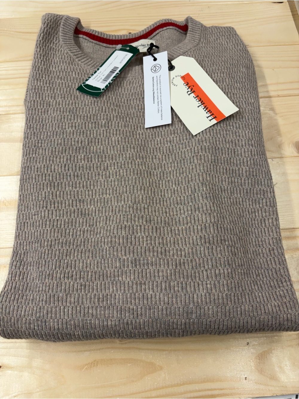 NWT Hawker Rye Textured Knit Crewneck Sweater Tan Beige - Men’s XL Stitch Fix